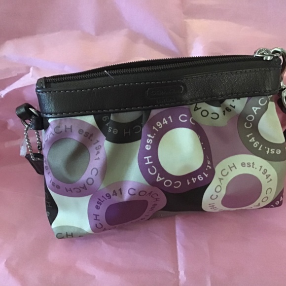 Coach Signature Satin Scarf Wristlet - Picture 2 of 4